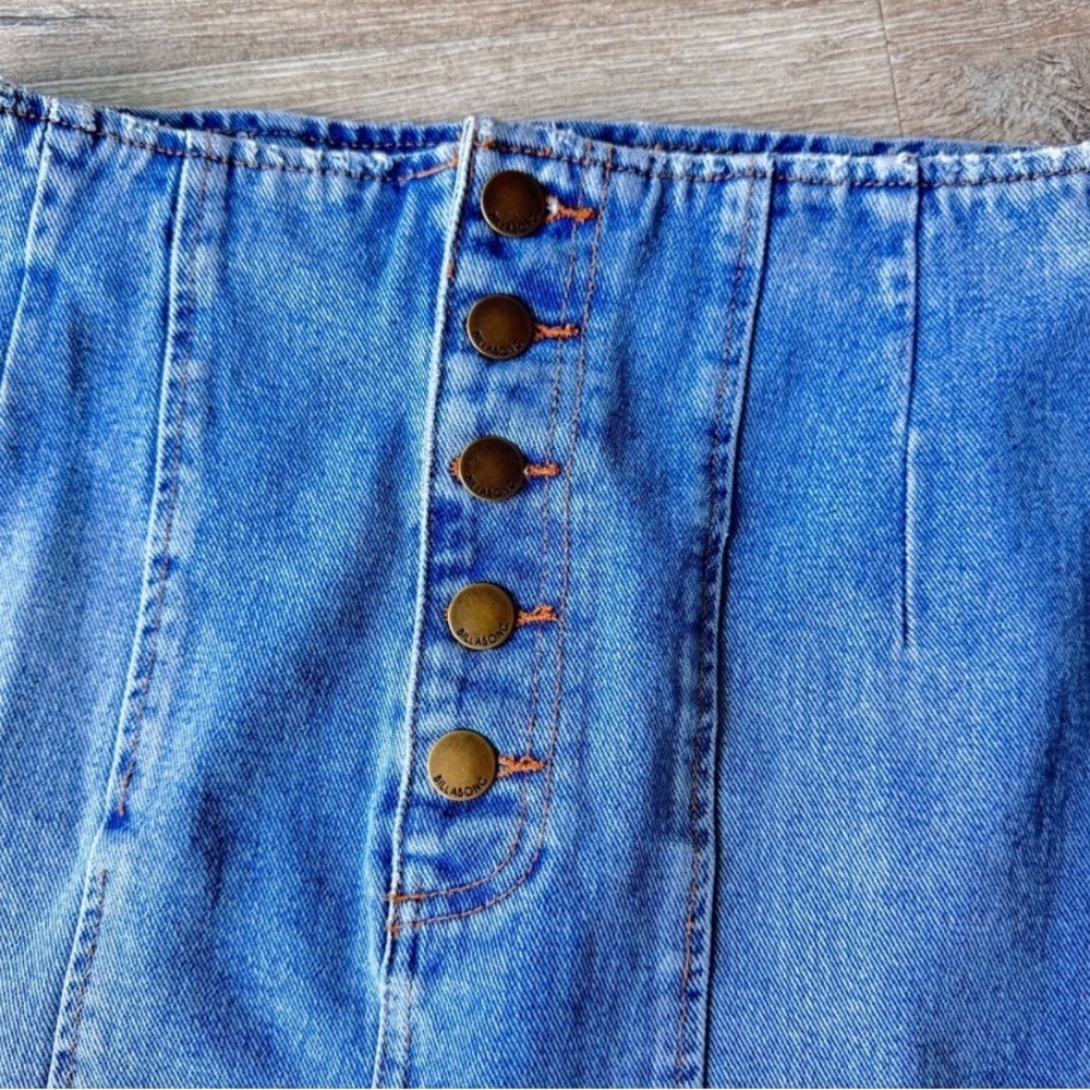 Billabong Blue Denim Mini Skirt - Picture 4 of 9